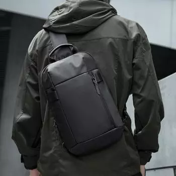 Функциональная велосипедная сумка на грудь, сумка через плечо на одно плечо, мужской рюкзак для поездок на работу, сумка-мессенджер чёрный