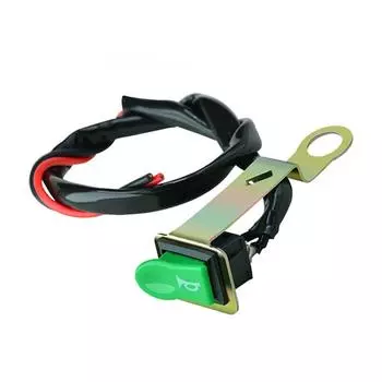 Функциональная зеленая кнопка управления звуком для мотоциклов