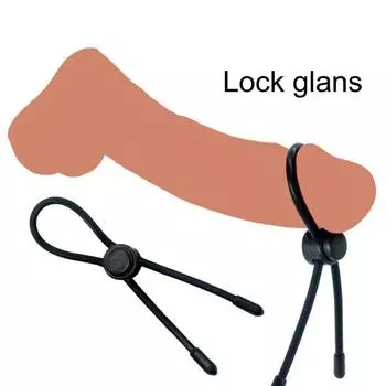 Функциональное силиконовое кольцо для пениса с завязкой на шнурке для задержки крайней плоти для мужчин