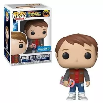 Funko Back to the Future Marty Hoverboard Walmart Exclusive Vinyl Figure with Pop Protector Pop! #964