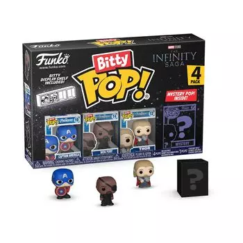 Funko Bitty Marvel Funko Bitty Pop Marvel Мстители Капитан Америка 4 шт. POP!