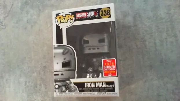 Funko Pop Iron Man Mark I Marvel Studios Летний эксклюзив SDCC серый