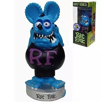 FUNKO Wacky Wobbler RAT FINK Rat Fink Bobbing Head Bobblehead Doll Figure (Blue)