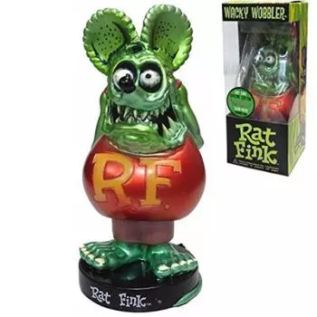 FUNKO Wacky Wobbler RAT FINK Rat Fink качающаяся голова качающаяся фигурка Rat Fink RF Товары (Металлический зеленый)