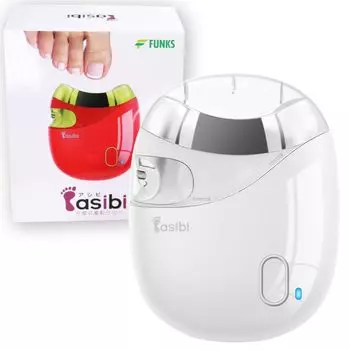 FUNKS Официальный asibi Электрический гвоздь для ног Электрический уход за пожилыми людьми для перезаряжаемых кусачек, кусачек, ногтей на ногах, ногтей на ногах, ног, (белый)