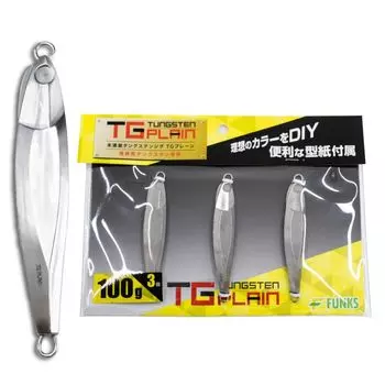 FUNKS TG Plain Tungsten Jig Неокрашенный металлический Jig Solid x 3 (100г штук)