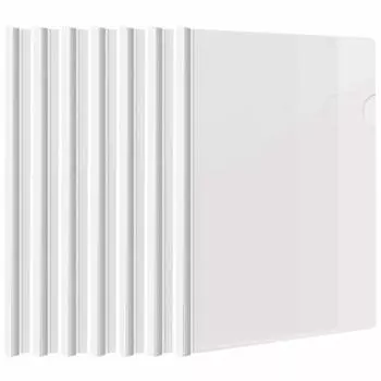 FunkyMouse Slide Pack из 10 штук, толстые, до 70 штук, прозрачные, прозрачные, для документов, деловых документов, для презентаций, файл, A4, переплет, ширина 1,0 см, листы,