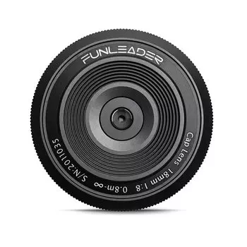 FUNLEADER CAPLENS 18 мм E-mount Sony E черный объектив f/8.0