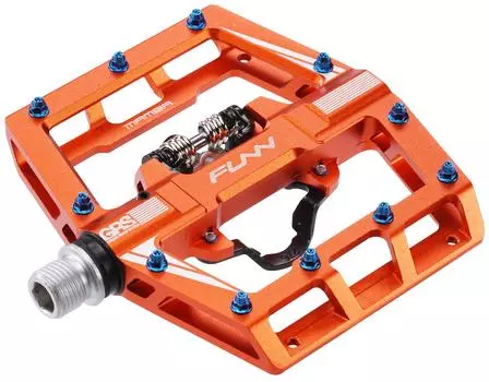 Funn Mamba Clipless Pedal Spring Single Side SPD Binding Подходит для горных велосипедов Набор, Механизм, Шип, Совместимость, Педаль, (MTB) (оранжевый) оранжевый