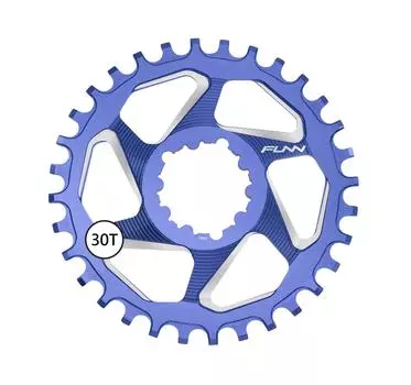 Funn Solo DX Narrow Wide Chainring Direct Mount 6mm (SRAM Compatible, Offset, Blue, 30T) синий