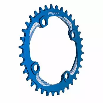 Funn Solo Narrow Wide BCD Chainring, 104mm(36T, Blue) синий
