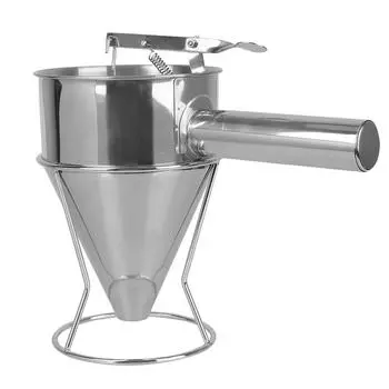 Диспенсер-воронка с подставкой Кухонные принадлежности Инструменты для приготовления теста для кексов, блинов, воронка для дозирования шоколадного соуса и крема из нержавеющей стали
