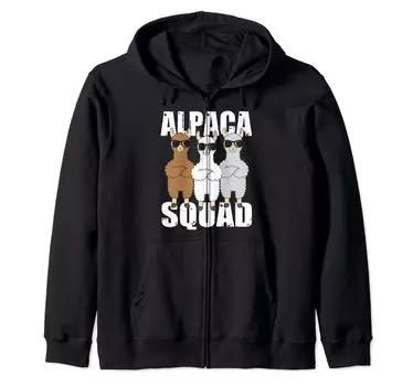 Funny Alpaca Pink Alpaca Zip Parka T-shirt