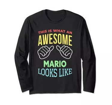 Funny and Amazing Mario Quotes Mario Long Sleeve T-Shirt чёрный
