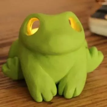 Funny Big-Eyed Frog Candlestick Handmade Scented Candles Frog Candle Holder For Home Table Decors зелёный