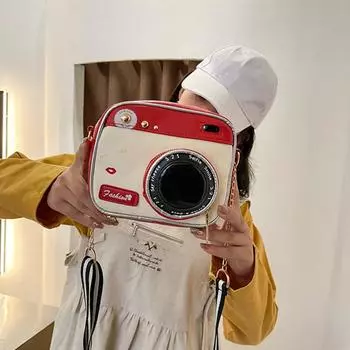 Забавный узор камеры, сумка через плечо на молнии с регулируемым ремешком, симпатичная сумка через плечо из искусственной кожи