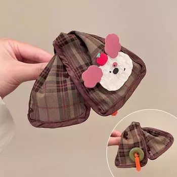 Funny Cartoon Animal Shark Clip Bow Acrylic Canvas Claw Clip Dog Women Hair Accessories Friends Style 1