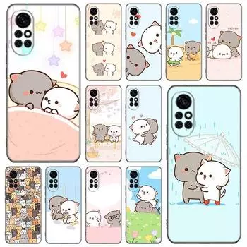 Чехол для телефона с забавным мультяшным котом для Huawei Honor 60 50 SE 30S Mate 30 20 10 Lite 40 Nova 9 8 Pro Y60 8i 7i 7SE 5T Премиум-чехол Huawei Nova 5T