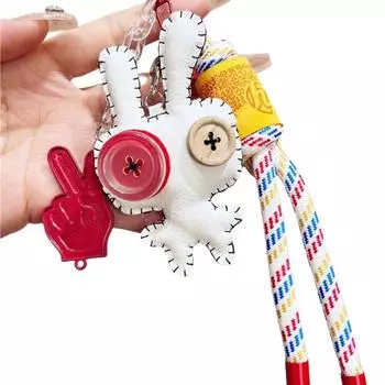 Funny Cartoon Keychain Button Eye Bag Accessories Creative Dolls Pendant Bag/key Decor Style B