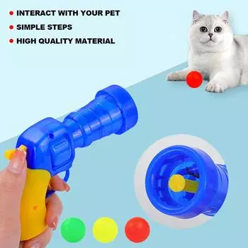 Funny Cat Interactive Teaser with plush ball Training Toy Creative Kittens Mini Pompoms Games Toys Pets Supplies Toys For Cat