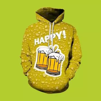 Funny Celebrating Beer Festival 3d Print Men/Women Hoodie Casual Oversized Pullover Tops Popular Sweatshirt Fashion Men Clothing S