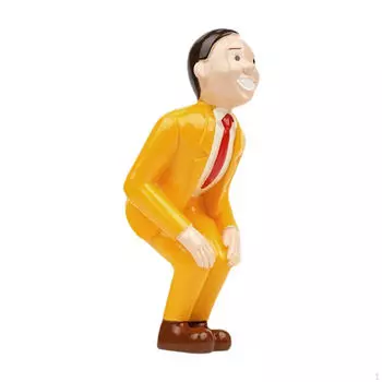Смешная статуэтка персонажа, абстрактная скульптура человека, поделки, желтая одежда, фигурка мальчика, украшение из смолы для