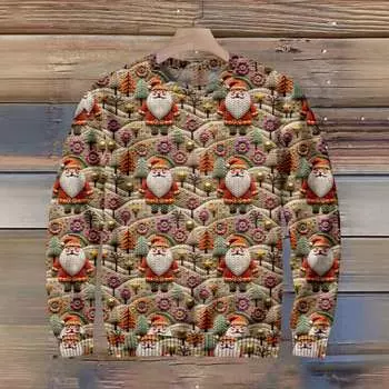 Funny Christmas Sweater For Men And Women, Holiday Pullover 2025, Novelty Crewneck Sweatshirt, Festive Gift L