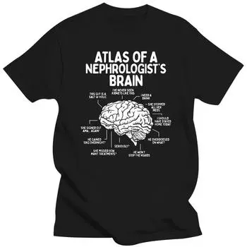 Funny Dialysis Technician Nurse Atlas of a Nephrologist Brain T Shirts Streetwear Short Sleeve Birthday Gifts Summer T-shirt S бежевый