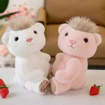 Забавная плюшевая игрушка «Мишка с меняющимся лицом и подвижными суставами», креативный стиль, поворачивающая голову и меняющая лицо кукла-мишка, сидячая поза, кукла-мишка, подарок 25cm0.2kg