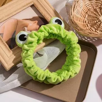 Funny For Women Cute Wide-brimmed Frog Elastic Headwear Headband Hair Hoop B