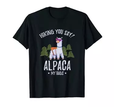 Funny Hiker alpaka My Bag Hiking T-shirt