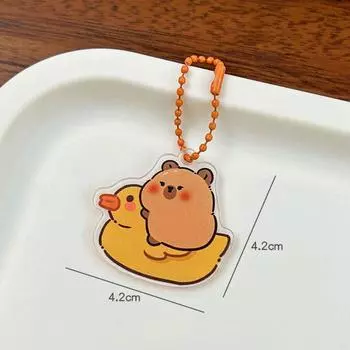 Funny Kapibara Bag Hanging Acrylic Capibara Pendant Capybara Acrylic Keychain Hanging Accessory style 2