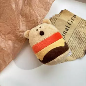 Funny Kawaii Ball Plush Pendant Keychain Cartoon Cute Bear Keychain Creative Backpack Decoration Accessories Gifts 5*5*7cm