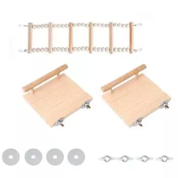 Funny Parrot Climbing Ladder Wooden Pet Springboard Ladder Swing Cockatiel Style B