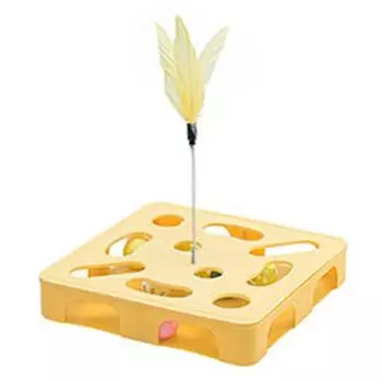 Funny Pet Puzzle Track Toy Plastic Cat Teasing Box Interactive Cat Puzzle Box Boredom Relieving