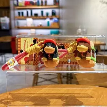 Funny Sausage Dog Key Chain Cartoon Cute Key Ring Accessories Hamburger Puppy Key Ring Daily Style 1