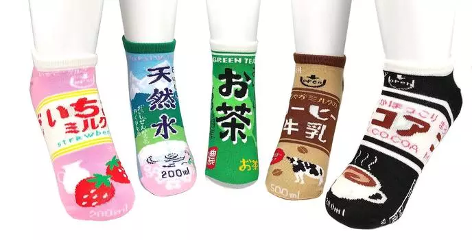 Funny Socks Drink Set Assortment [Toroa Epri] (5 pairs) Women s 22-25cm
