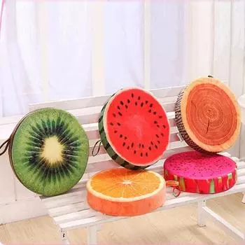 Funny Soft Fruit Seat Pads Durable Seat Pads Garden Dining Outdoor Chair Cushions Comfortable Round Pillow Sofa Pillow Plush Toy
