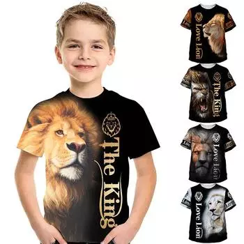 Funny Squirrel Kids 3D T-shirt Print Short Sleeve Summer Tops Tees Футболка для мальчиков и девочек 80 белый