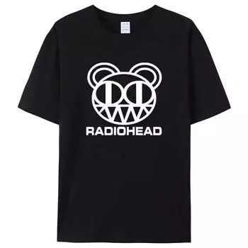 Funny T Shirt Women Unisex Custom Design Radiohead Shirts Arctic Monkeys Tee Shirt Cotton Music T-shirt 2025 New T-shirts 4XL чёрный