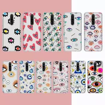 Забавный турецкий счастливый синий чехол для телефона с изображением сглаза для Samsung A51 A52 A71 A12 для Redmi 7 9 9A для Huawei Honor8X 10i прозрачный чехол Samsung A51