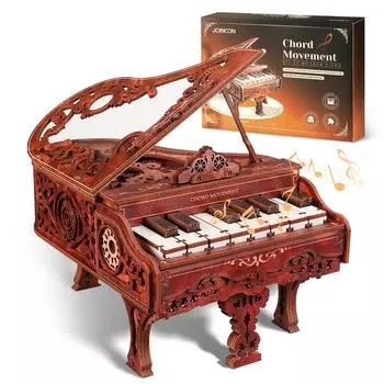 FUNPOLA 3D подвижный деревянный 3D игровой подвижный дом DIY музыкальный образовательный подарок для детей и инструкция на английском языке 236 шт головоломка, пианино, головоломка,