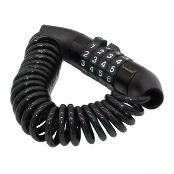 Funriche Wire Lock Bicycle Key 4 Digit Dial Lock Helmet Wire Chain Lock PIN Lightweight Easy to Carry Anti-Theft (Black)