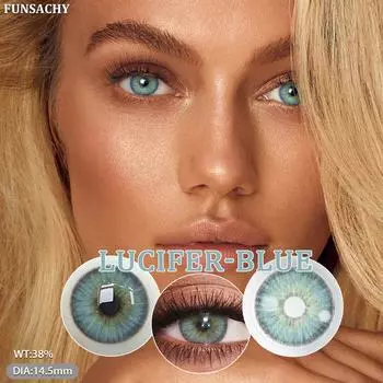 Funsachy 1 пара цветных контактных линз для глаз, разноцветные контактные линзы, красивые зрачки, коричневые линзы, линзы для голубых глаз, ежегодно