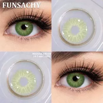 FUNSACHY 1 пара контактных линз естественного цвета для ежегодного использования цветные контактные линзы для глаз натуральные зрачки цветные глаза