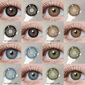 FUNSACHY 1 пара Новое поступление Контактные линзы Цветные контактные линзы Цветные линзы для глаз Модная косметика Контактные линзы для зрачков