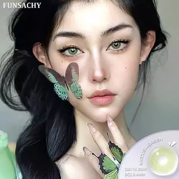 Funsachy 1 пара новых модных цветных контактных линз для глаз, косметические, ежегодные, красивые, цветные линзы для учеников