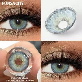 Funsachy 2 шт. контактные линзы натурального цвета для глаз цветные линзы зрачки красота макияж цветная косметика контактные линзы для глаз