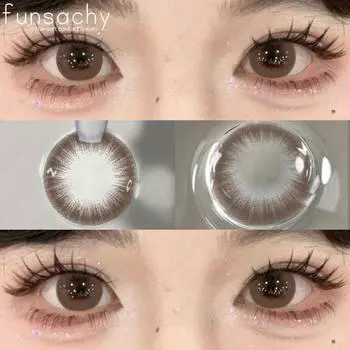 FUNSACHY 2 шт. модные цветные контактные линзы шоколадного натурального цвета контактные линзы для глаз синие линзы Y2K корейские линзы ежегодно