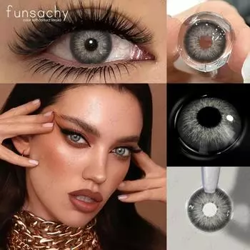 FUNSACHY 2PCS серые линзы цветные контактные линзы для глаз красота зрачки высокое качество Colorcon косметические линзы для глаз быстрая доставка